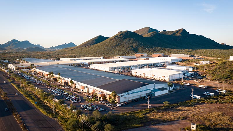 Aerial view of Tetakawi’s industrial park in Guaymas, Sonora, Mexico.