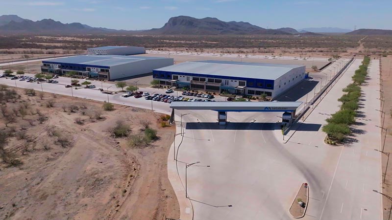 Modern industrial facilities at Tetakawi’s manufacturing community in Hermosillo, Sonora, Mexico.