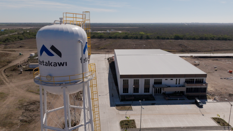 Aerial view of Tetakawi’s new manufacturing campus in Mazatlán, featuring Class A industrial infrastructure and fully developed support facilities.